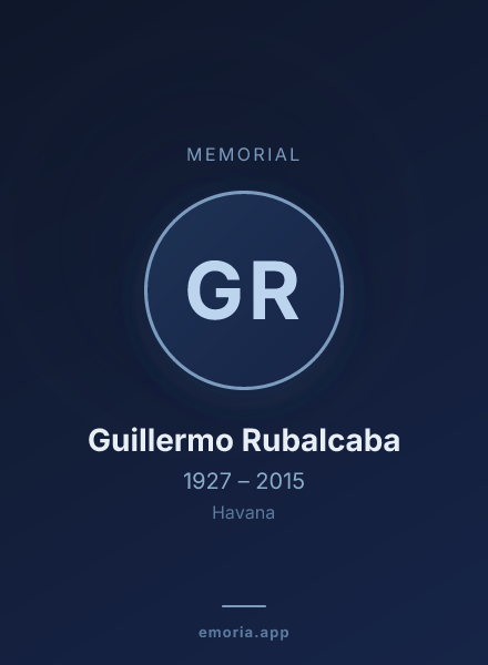 Memorial portrait of Guillermo Rubalcaba