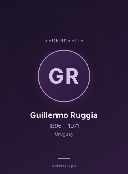 Gedenkportrait von Guillermo Ruggia
