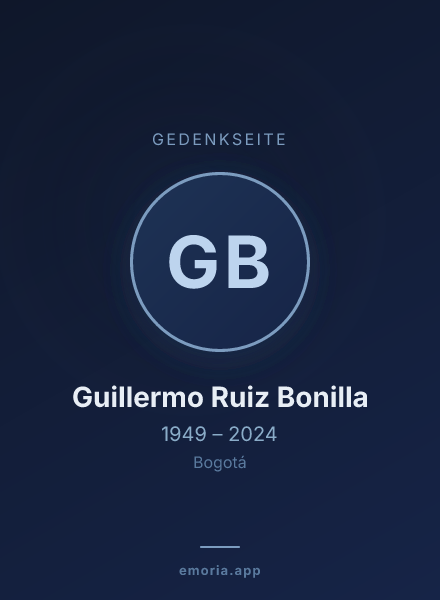 Gedenkportrait von Guillermo Ruiz Bonilla