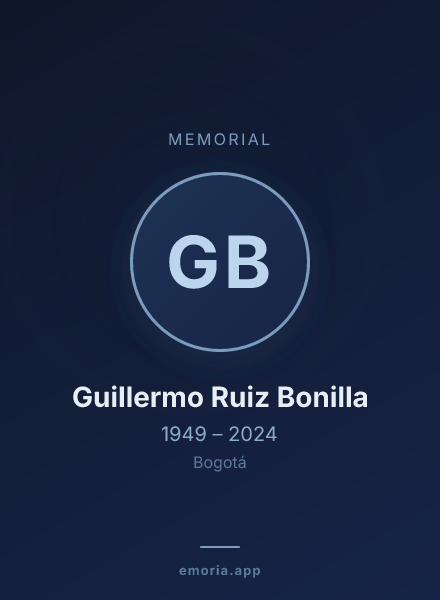 Memorial portrait of Guillermo Ruiz Bonilla