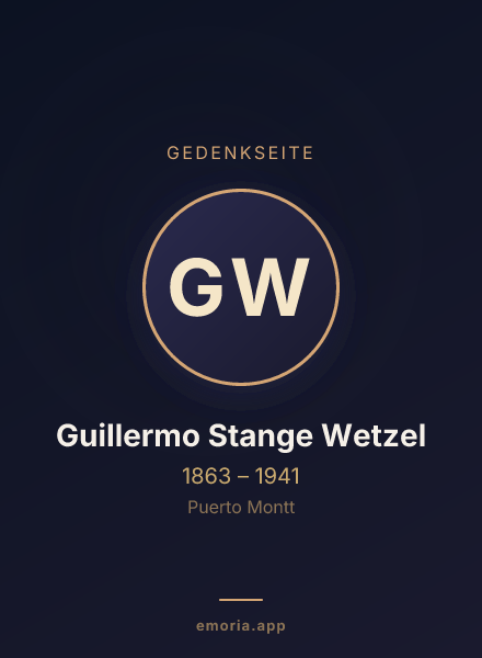 Gedenkportrait von Guillermo Stange Wetzel