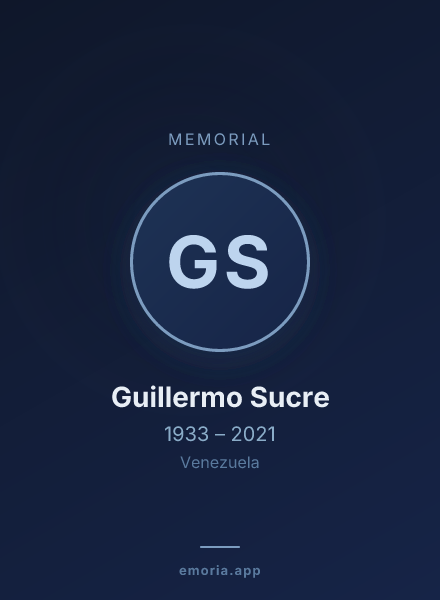 Memorial portrait of Guillermo Sucre