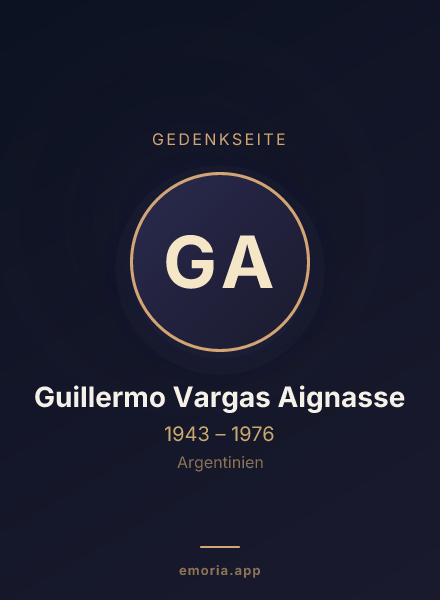 Gedenkportrait von Guillermo Vargas Aignasse