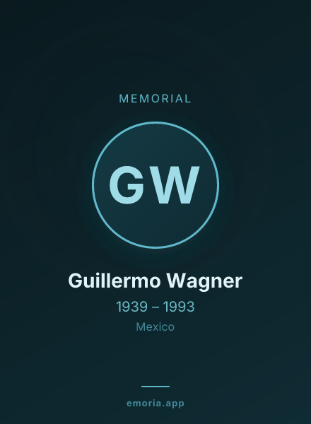 Memorial portrait of Guillermo Wagner