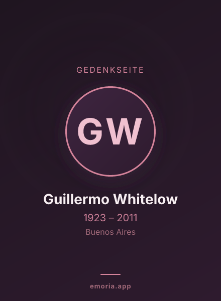 Gedenkportrait von Guillermo Whitelow