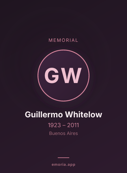 Memorial portrait of Guillermo Whitelow