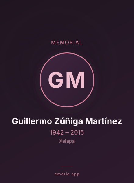 Memorial portrait of Guillermo Zúñiga Martínez