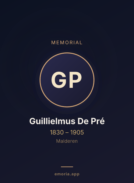 Memorial portrait of Guillielmus De Pré