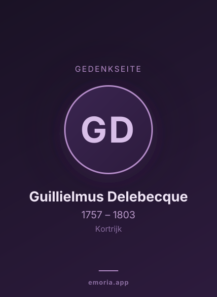 Gedenkportrait von Guillielmus Delebecque