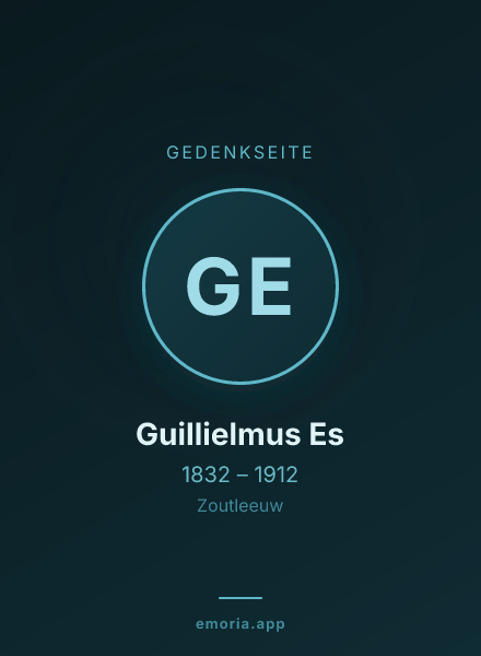 Gedenkportrait von Guillielmus Es