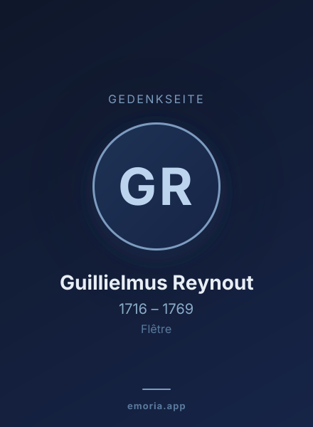 Gedenkportrait von Guillielmus Reynout