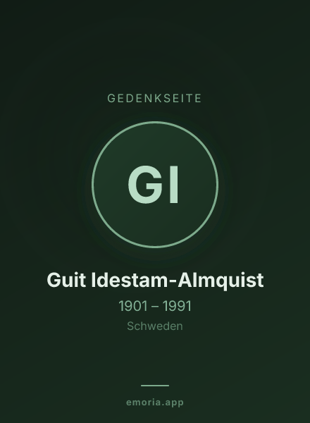 Gedenkportrait von Guit Idestam-Almquist