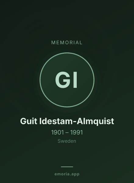 Memorial portrait of Guit Idestam-Almquist