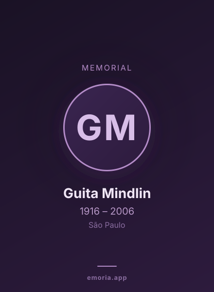 Memorial portrait of Guita Mindlin