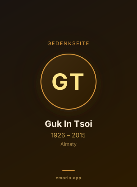 Gedenkportrait von Guk In Tsoi