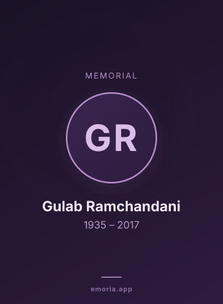 Memorial portrait of Gulab Ramchandani