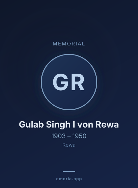 Memorial portrait of Gulab Singh I von Rewa