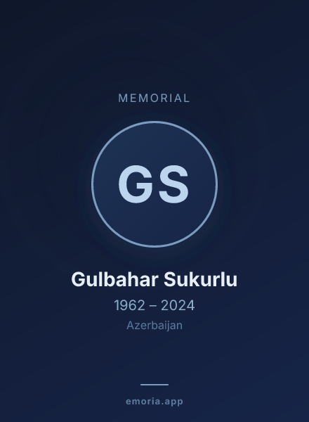 Memorial portrait of Gulbahar Sukurlu