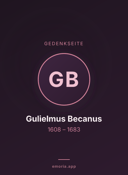 Gedenkportrait von Gulielmus Becanus