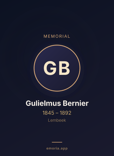 Memorial portrait of Gulielmus Bernier