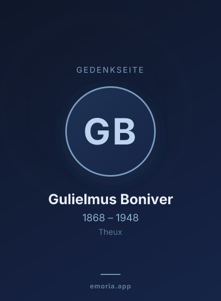 Gedenkportrait von Gulielmus Boniver