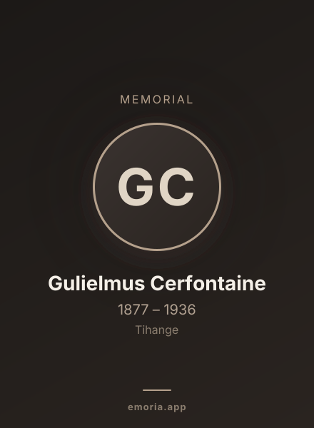 Memorial portrait of Gulielmus Cerfontaine