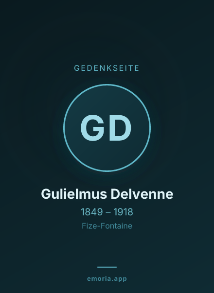 Gedenkportrait von Gulielmus Delvenne