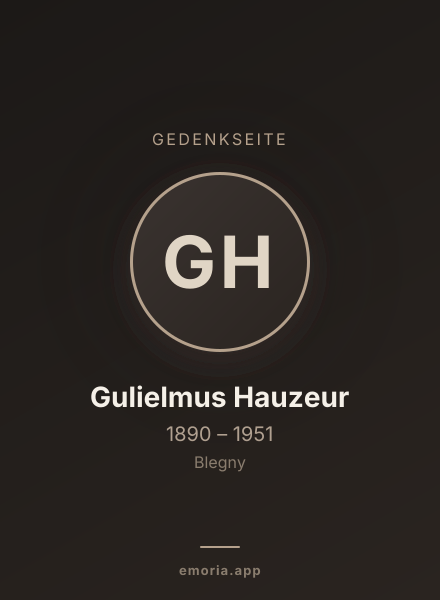Gedenkportrait von Gulielmus Hauzeur