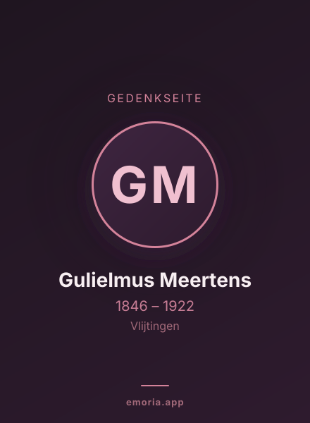 Gedenkportrait von Gulielmus Meertens