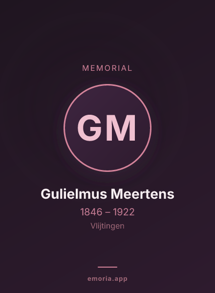Memorial portrait of Gulielmus Meertens