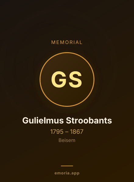 Memorial portrait of Gulielmus Stroobants