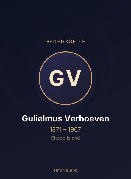 Gedenkportrait von Gulielmus Verhoeven