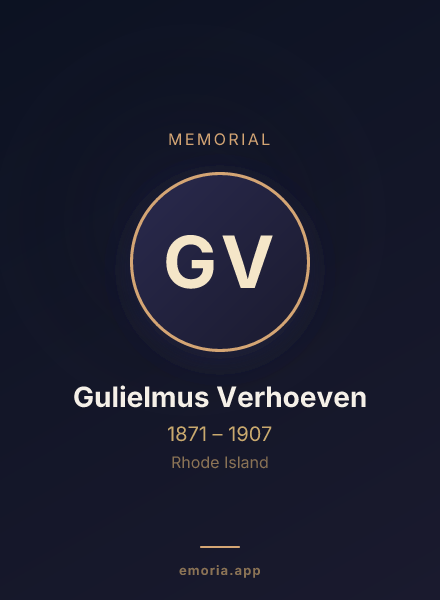 Memorial portrait of Gulielmus Verhoeven