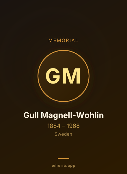 Memorial portrait of Gull Magnell-Wohlin