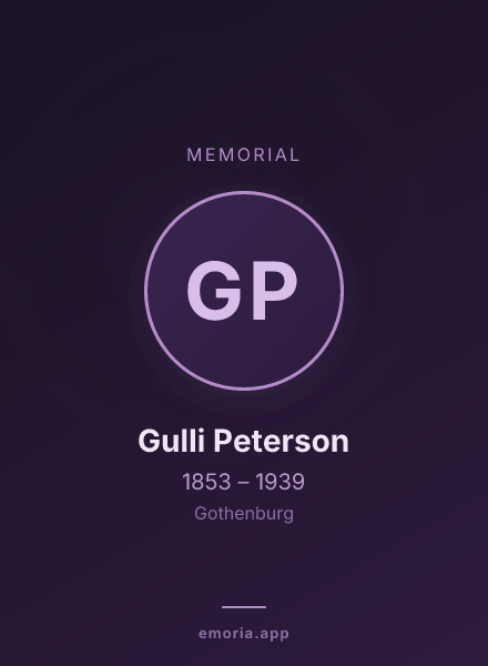Memorial portrait of Gulli Peterson