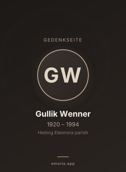 Gedenkportrait von Gullik Wenner