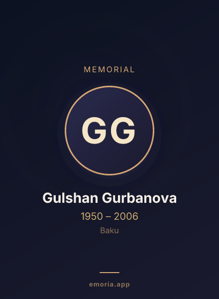 Memorial portrait of Gulshan Gurbanova