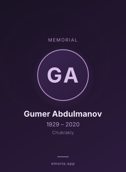 Memorial portrait of Gumer Abdulmanov