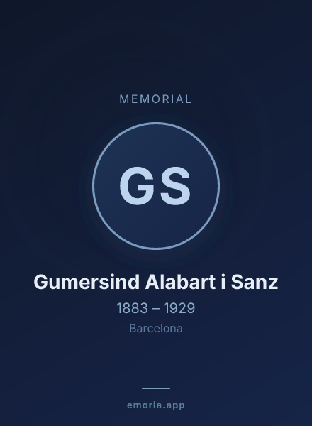 Memorial portrait of Gumersind Alabart i Sanz