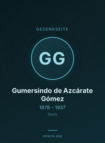 Gedenkportrait von Gumersindo de Azcárate Gómez