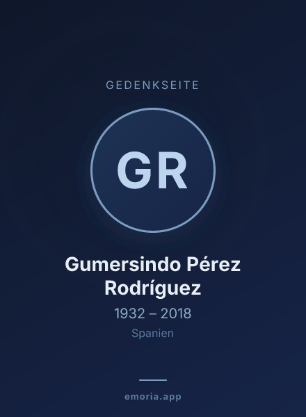 Gedenkportrait von Gumersindo Pérez Rodríguez