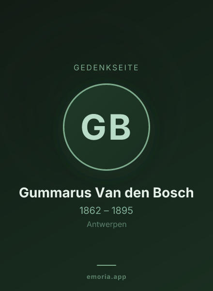Gedenkportrait von Gummarus Van den Bosch