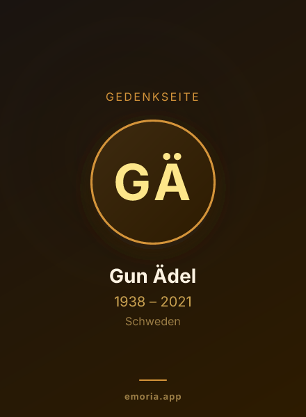 Gedenkportrait von Gun Ädel