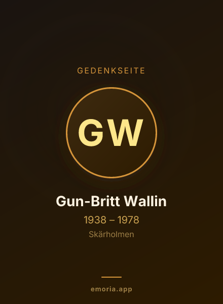 Gedenkportrait von Gun-Britt Wallin