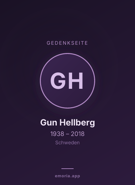 Gedenkportrait von Gun Hellberg