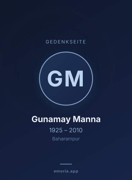 Gedenkportrait von Gunamay Manna