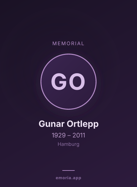 Memorial portrait of Gunar Ortlepp