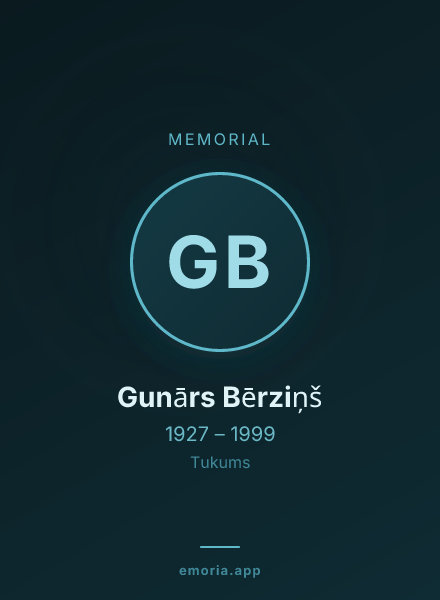 Memorial portrait of Gunārs Bērziņš