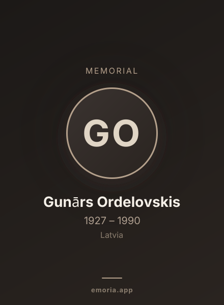 Memorial portrait of Gunārs Ordelovskis