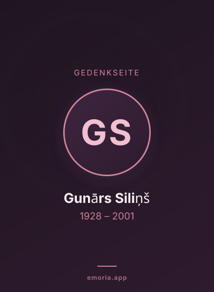 Gedenkportrait von Gunārs Siliņš